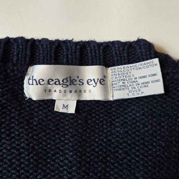 Vintage 1992 Eagle's Eye Morton Salt Girl Hand Knit Pullover Sweater Size M Vtg - Picture 3 of 16